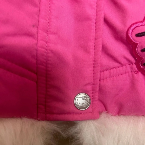 Vintage Hello Kitty Coat Sz 5 Pink Puffer Jacket Winter Coat - Picture 4 of 8